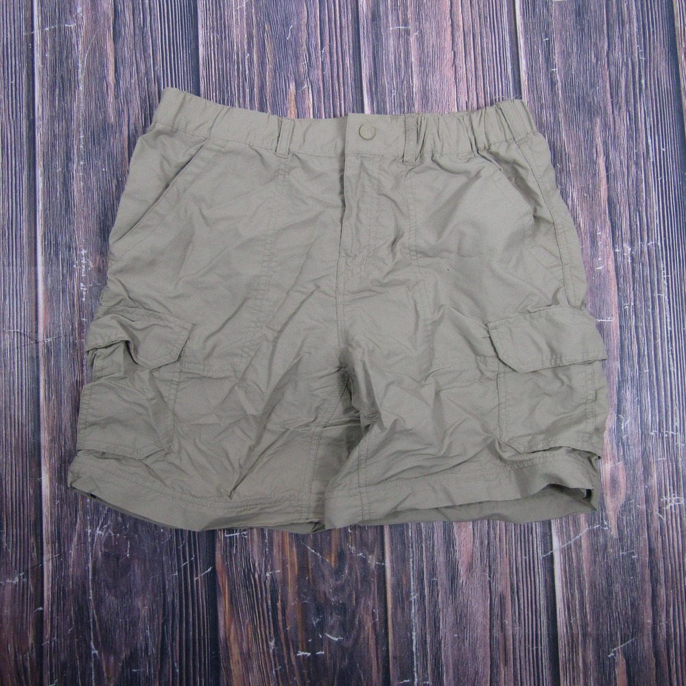 REI Shorts Womens Petite 8 Green Cargo Hiking Nylon Pockets Outdoor Summer